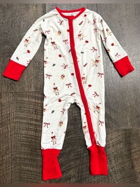 Bamboo Zipper Sleeper • Christmas Goose • Print 0-3 m